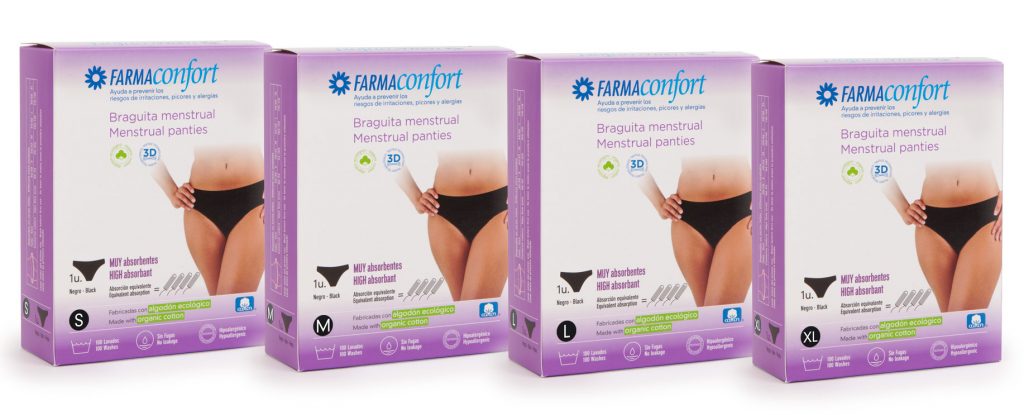 Braguitas menstruales de tela lavables - Farmaconfort